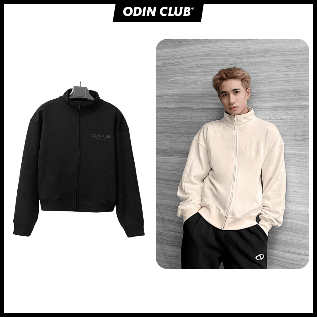 Áo khoác nỉ Collar ODIN CLUB, Áo khoác dài tay nam nữ unisex chất liệu nỉ bông