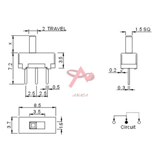 Công Tắc Gạt 3 Chân SS12D01