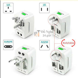 Ổ Cắm Du Lịch Đa Năng Có 2 Cổng USB
