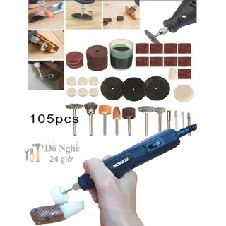 Máy khoan mài cắt mini (tặng Bộ 105 phụ kiện máy khoan mài cắt khắc đánh bóng mini 105 chi tiết ) như hình IKO -105