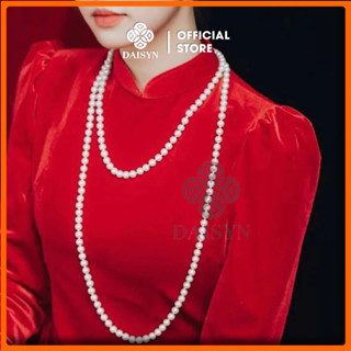 [ DAISYN ] N825 dây chuyền ngọc trai nhân tạo áo dài 150cm thắt nút giữa hạt , chuỗi hạt ngọc trai nhân tạo áo ngũ thân