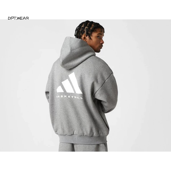 Áo Hoodie Adidas Basketball Logo In Nổi Nỉ Bông Cao Cấp Không Xù Siêu Hot