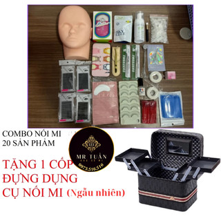 Combo 20 sản phẩm học nối mi tặng cốp đựng dụng cụ nối mi ngẫu nhiên_mr tuấn