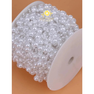 Dây chuỗi ngọc hạt trai trang trí bó hoa cô dâu, hoa cưới handmade
