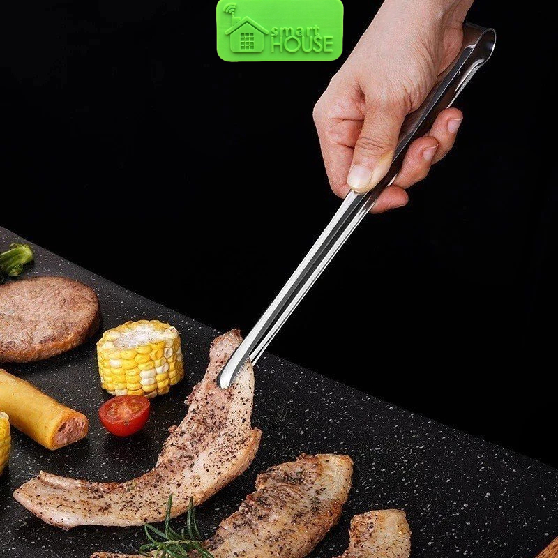 Kẹp Gắp Thực Phẩm Đồ Ăn Thức Ăn Kẹp Gắp Đá Viên Inox 18/10 Kẹp Gắp Nướng 19cm 24cm 29cm 34cm