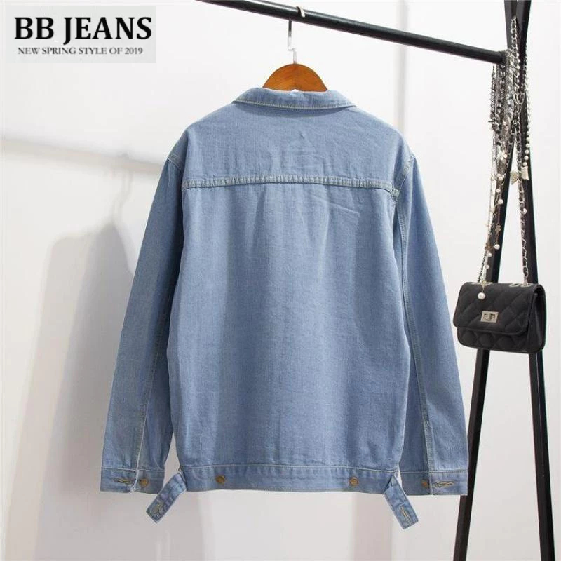 Áo khoác jean nữ có túi chứa tiện lợi - túi trơn - 4 túi - Rugyb form vừa dà áo 52-54cm BB Jeans