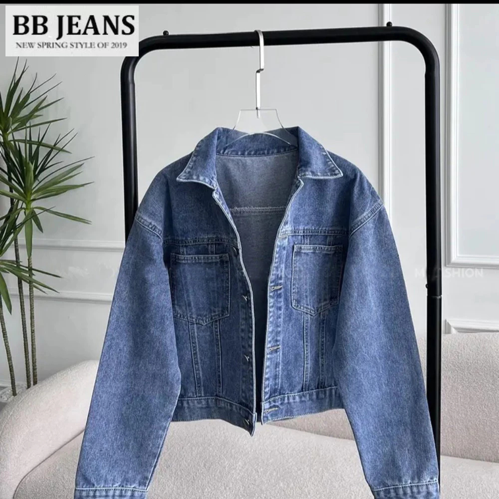 Áo khoác jean nữ có túi chứa tiện lợi - túi trơn - 4 túi - Rugyb form vừa dà áo 52-54cm BB Jeans