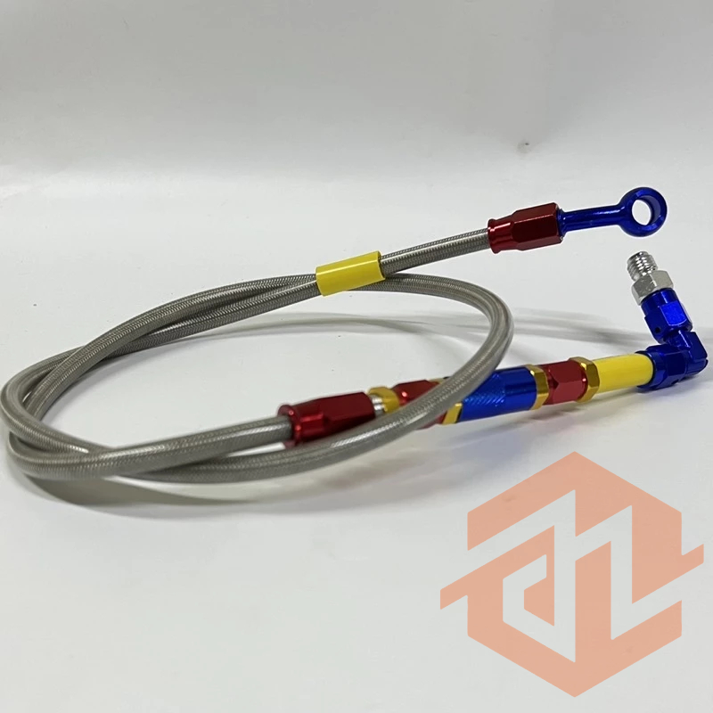 Dây dầu trước Morin đầu nhôm CNC 90 độ. Gắn chung cho tất cả các dòng xe