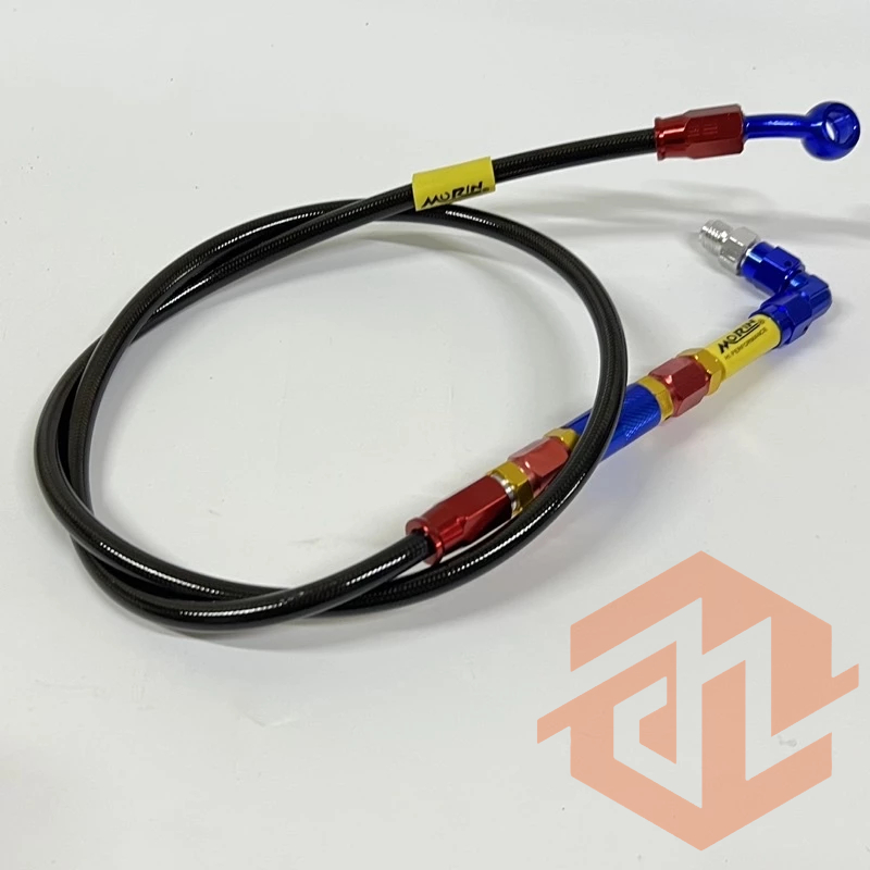 Dây dầu trước Morin đầu nhôm CNC 90 độ. Gắn chung cho tất cả các dòng xe