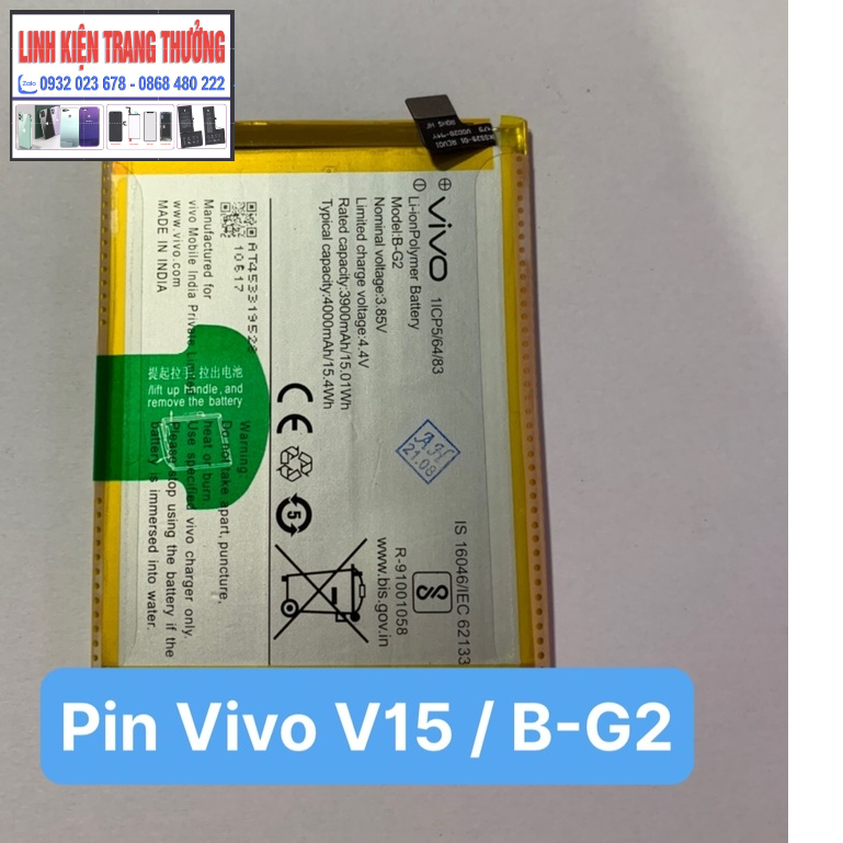 Pin zin hãng vivo v15/ vivo v1831 mã B-G2- 4000mAh