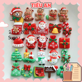 Combo 5 Charm ngẫu nhiên (C808) slime/ Dụng Cụ Trang Trí [Có Keo - Nút để Tự gắn] Chủ Đề Noel Xinh Xắn