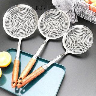 Vá xào có lỗ, vợt vớt xương cỡ lớn cán gỗ vxcl