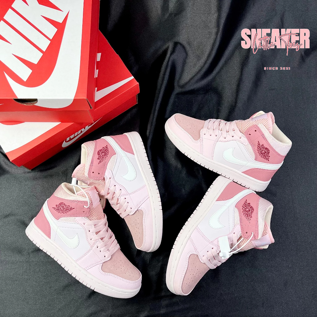 Giày Thể Thao JD Hồng Mid Full Box Hàng Cao Cấp. Nghĩa Đăng Sneaker