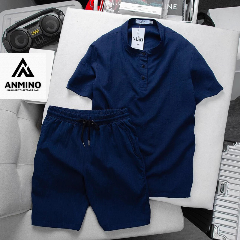 Bộ đũi Nam Hot nhất mùa hè 2023 - chất đũi Linen cao cấp, thấm hút mồ hôi.