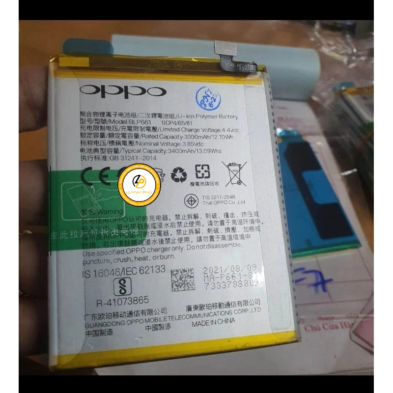 Pin oppo F7 BLP661 zin,pin Baqe