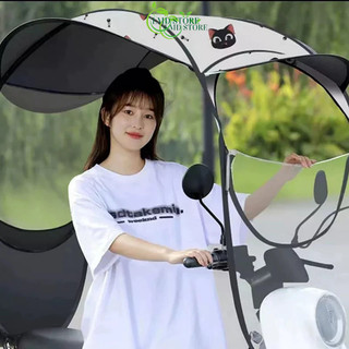 Mái che xe máy di động, áo mưa chống mưa nắng thiết kế thời trang, thảo mở linh động kính bằng khóa kéo