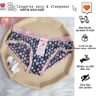 QS010 - Quần Lót Lụa Mềm Phối Ren Gợi Cảm [size 35-55kg] -cochunhoquan11
