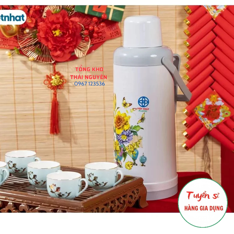 Phích đựng nước nóng 2l Việt nhật (NO:3986-1) Phích đựng nước truyền thống, màu sắc sang trọng,đẹp mắt, giữ nhiệt 12h