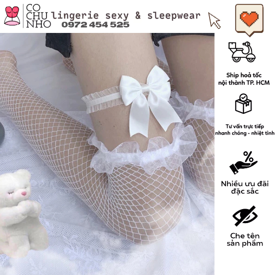 LC002- Lắc chân nơ to sexy phối cùng đồ lót -cochunhoquan11