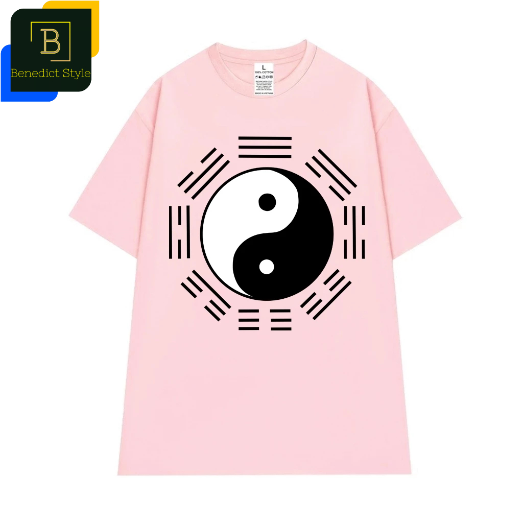Cao cấp - Áo thun oversize in biểu tượng Thái cực triết lý Âm Dương Ngũ Hành Bát Quái phương Đông BND427