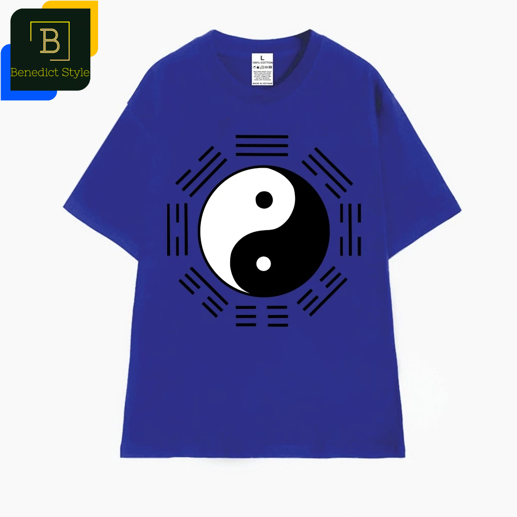 Cao cấp - Áo thun oversize in biểu tượng Thái cực triết lý Âm Dương Ngũ Hành Bát Quái phương Đông BND427
