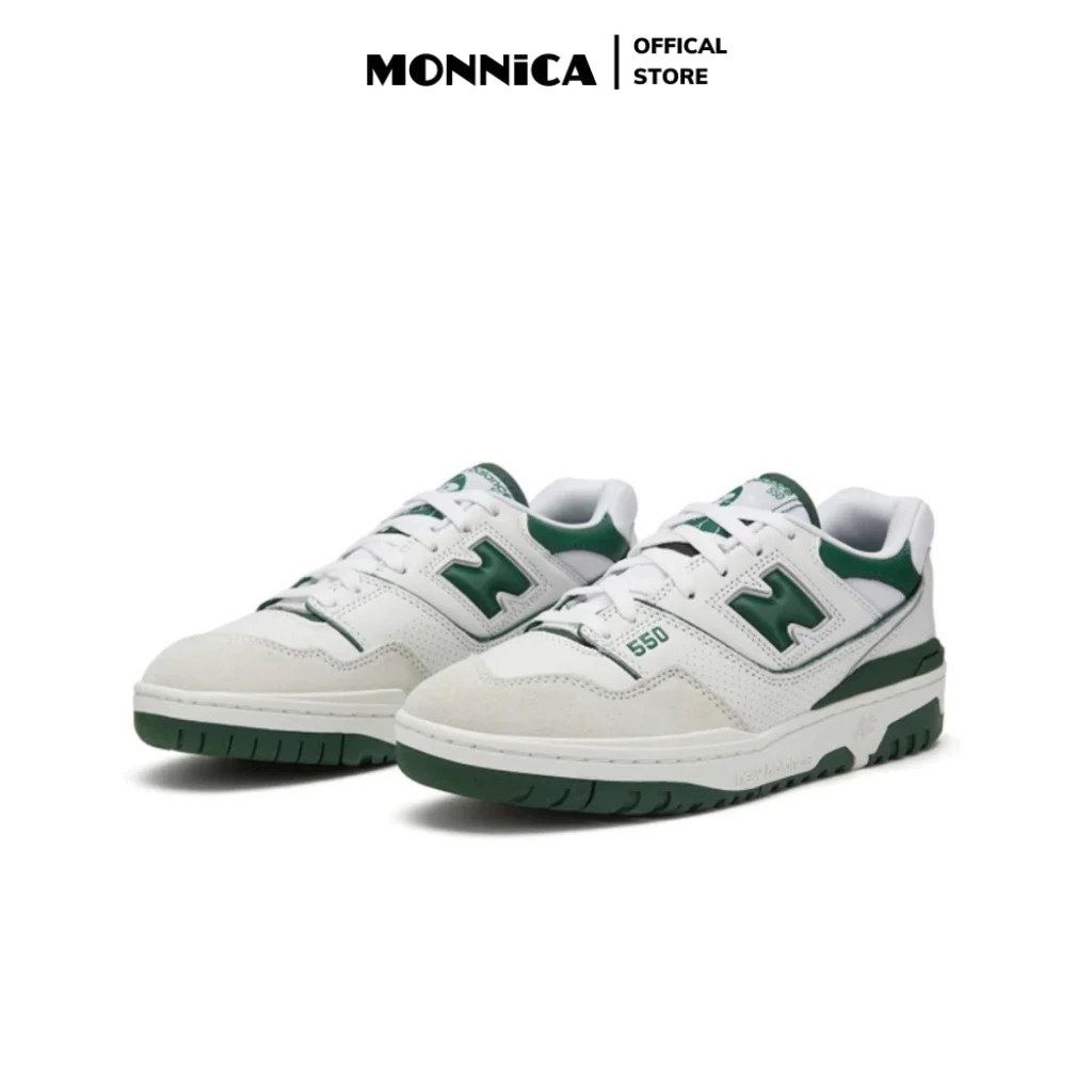 Giày New Balance 550 White Green, Giày Thể Thao NB 550 Trắng Xanh Cao Cấp Cổ Thấp Siêu Hot Full Box Bill