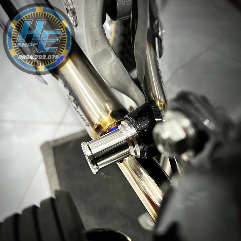 Chụp Cốt Giò Đạp Honda Inox 304 CNC Mẫu Classic Hàng Cao Cấp