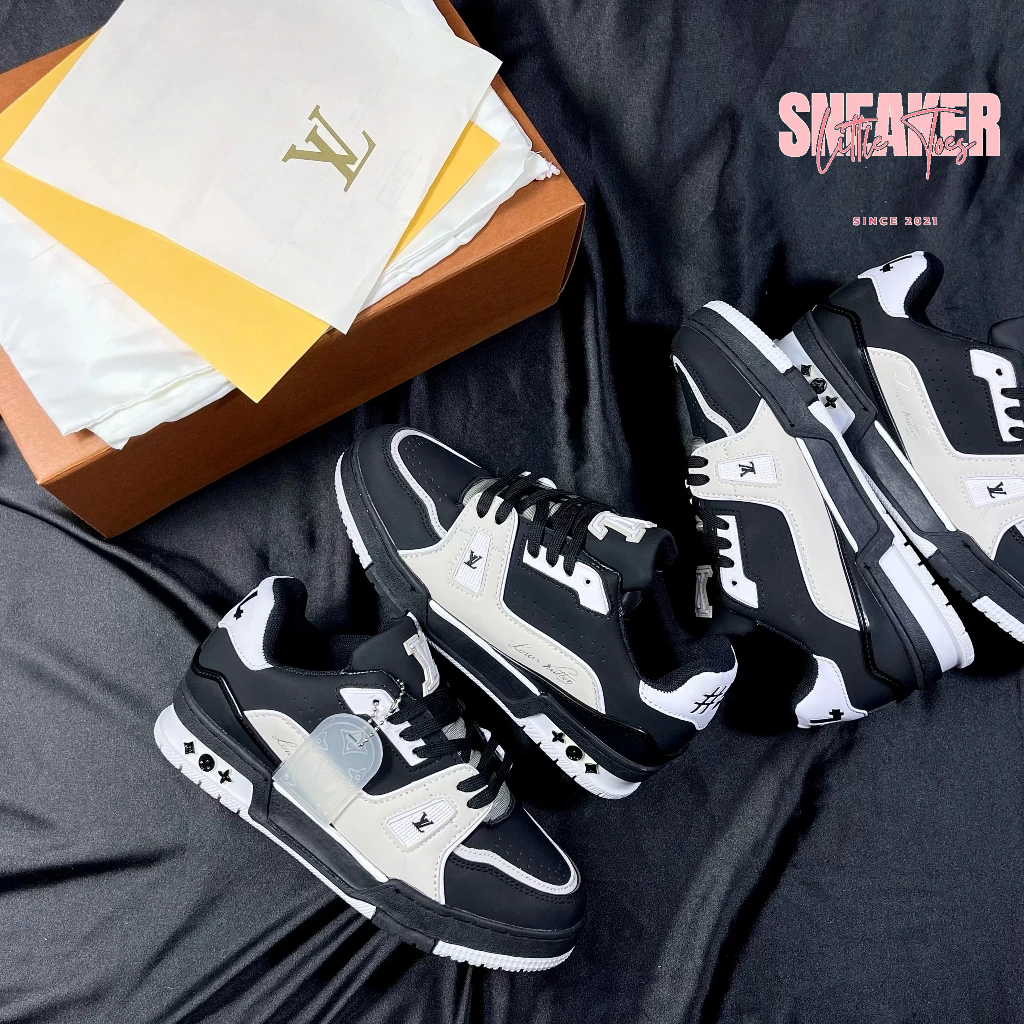 Giày Thể Thao LV Trainer Đen Hàng Cao Cấp Full Box. Nghĩa Đăng Sneaker
