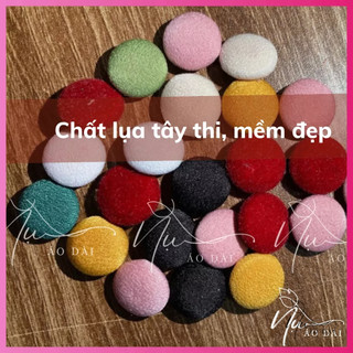 Cúc, nút bọc vải dùng trang trí quần áo, váy, áo dài 11
