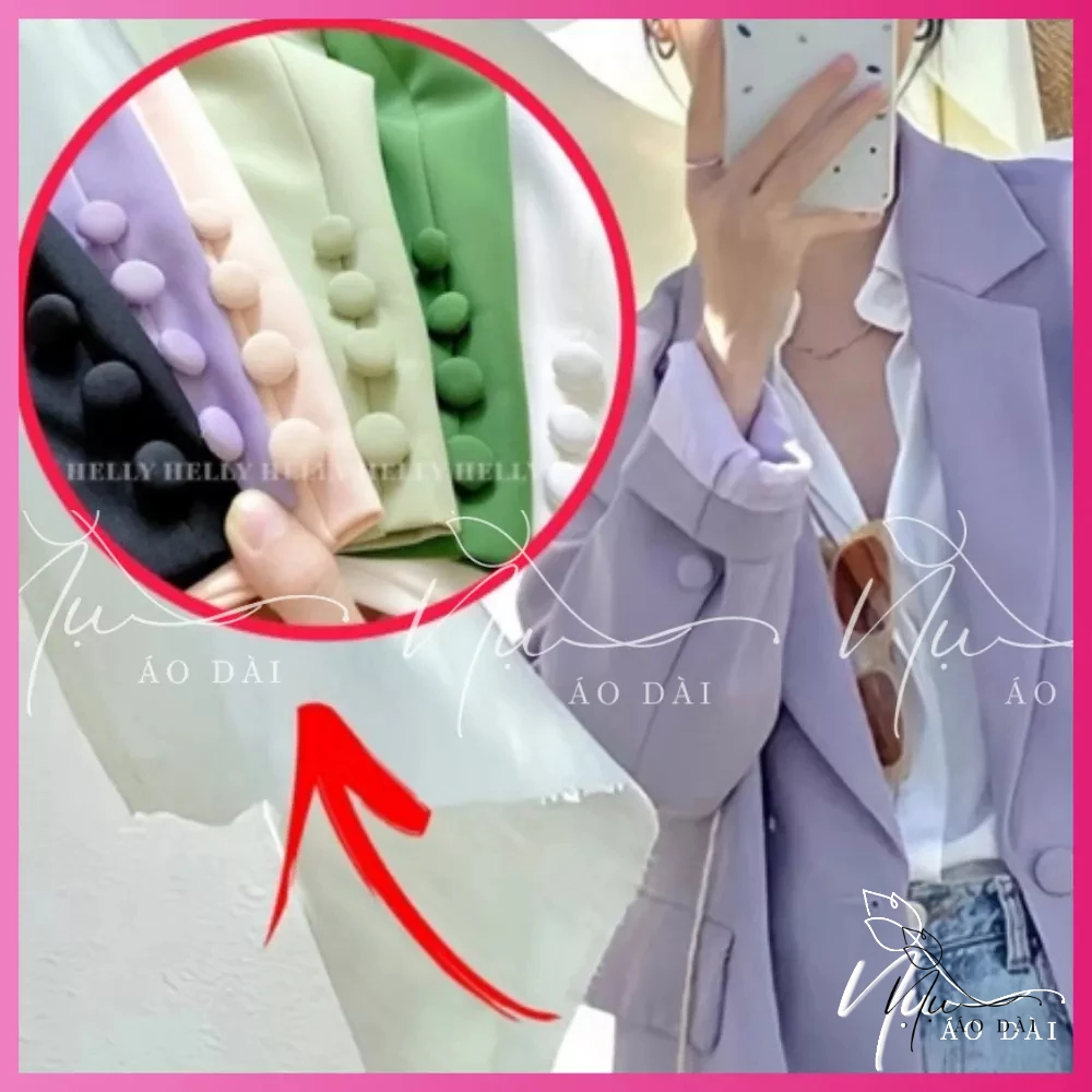 Cúc, nút bọc vải dùng trang trí quần áo, váy, áo dài 11