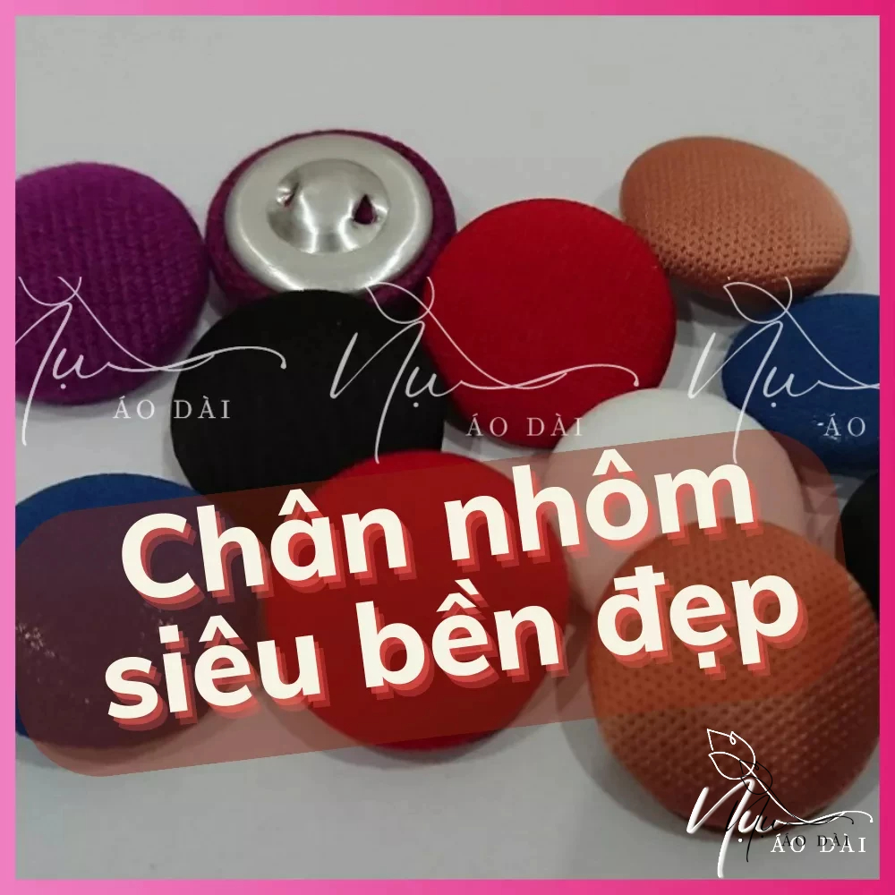 Cúc, nút bọc vải dùng trang trí quần áo, váy, áo dài 11