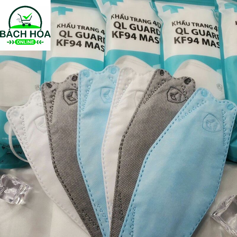Thùng 100 cái khẩu trang kf94 hàng 4 lớp ko xù lông