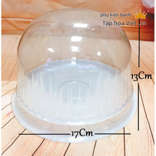 [Hộp H25] Lốc 50 Hộp Tròn Bầu (màu đế ngẫu nhiên), Hộp Nhựa bầu đựng bánh kem