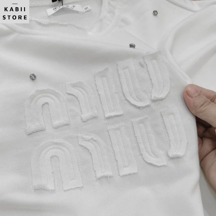 Sét áo đá miumiu dài tayy mix sooc, chất da cá chéo chuẩn mịn mát đủ size S M L