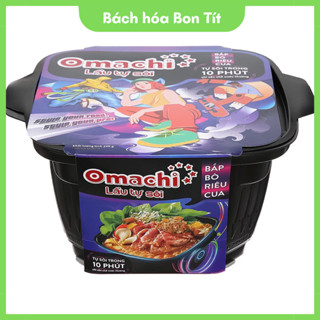 (DATE T5/2025) Lẩu Tự Sôi Omachi Bắp Bò Riêu Cua / Xốt Bò Hầm/ Cá Hồi Tomyum