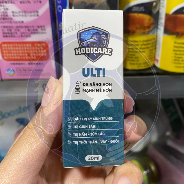 Hodicare CRUSH - HEALING - ULTI 20ML dưỡng cá, nấm, túm lắc, thối vây, sổ giun sán, ký sinh trùn cho cá cảnh