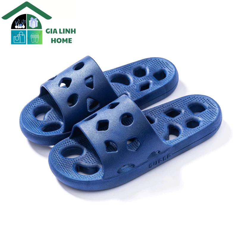 Dép mang trong nhà, nhà tắm/vệ sinh, có lỗ thoáng khí, không mùi, êm chân chống trơn trượt