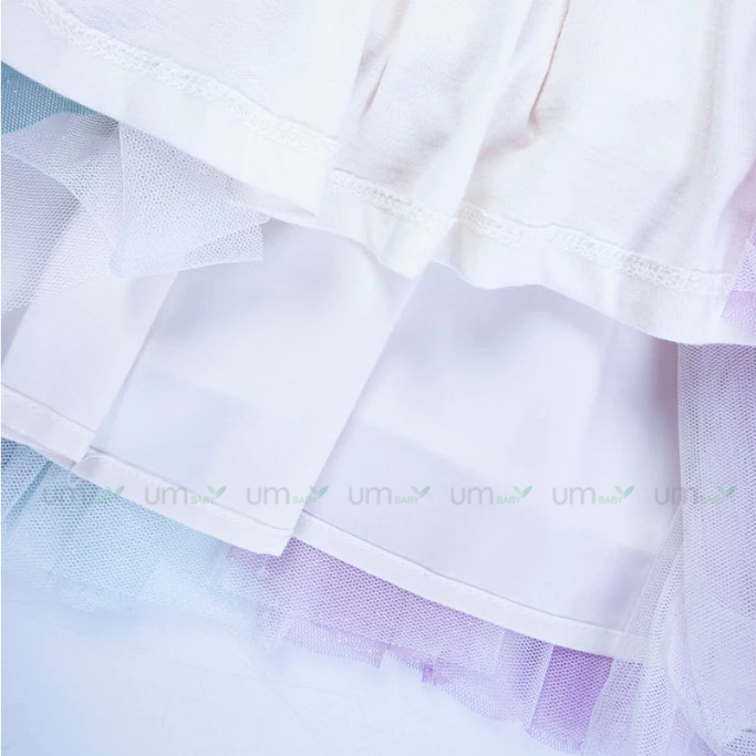 Đầm voan bé gái đính sequin 3-7 tuổi màu tím nhạt váy đầm bé gái xuất dư đầm tutu bé gái đầm công chúa bé gái
