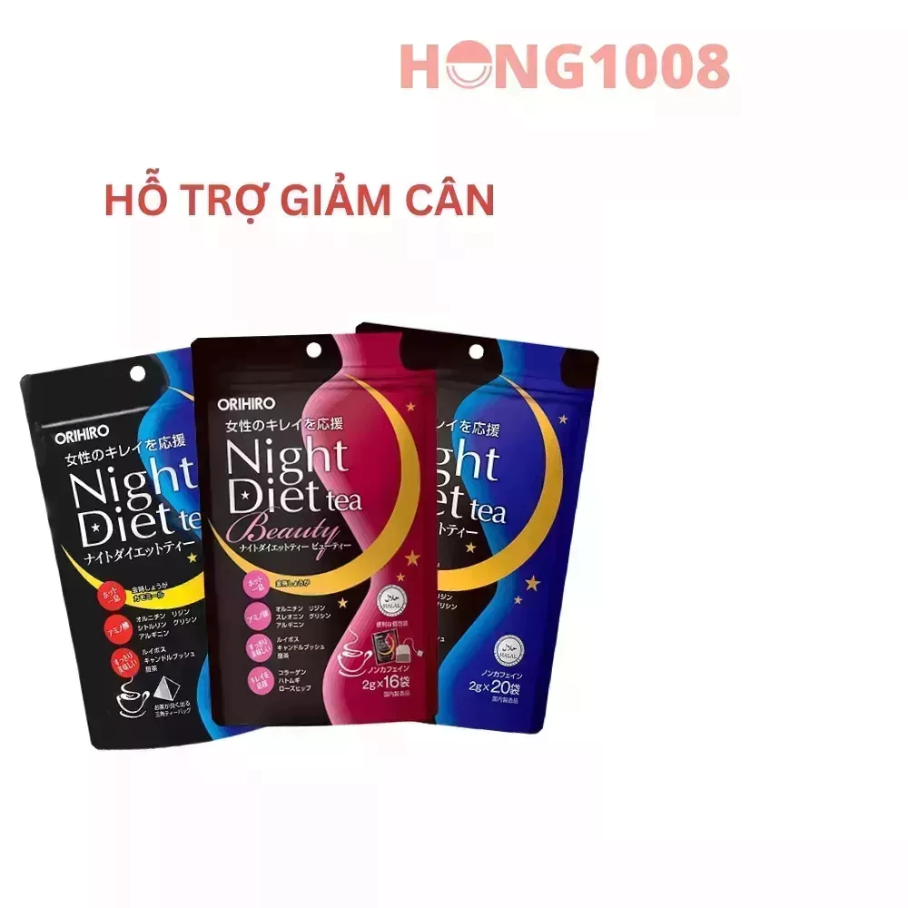 Trà đêm Orihiro Nhật Night Diet dạng túi lọc 24 và 20 gói