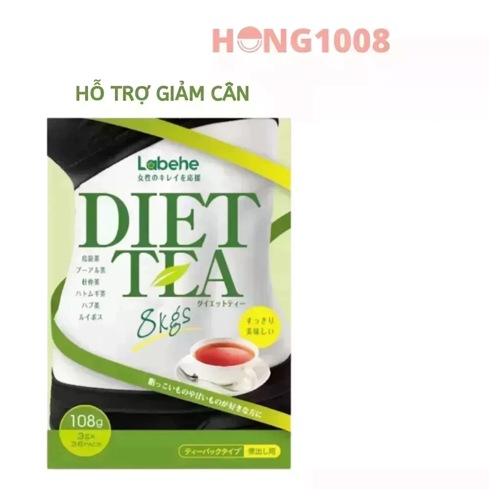 Trà Diet tea 8kg Orihiro 36 gói trà hỗ trợ giảm cân, kiểm soát cân nặng Hong1008