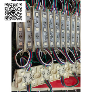 Led module hắt 4 bóng- 3 bóng rgb 7 màu 5050 - dây 20 con