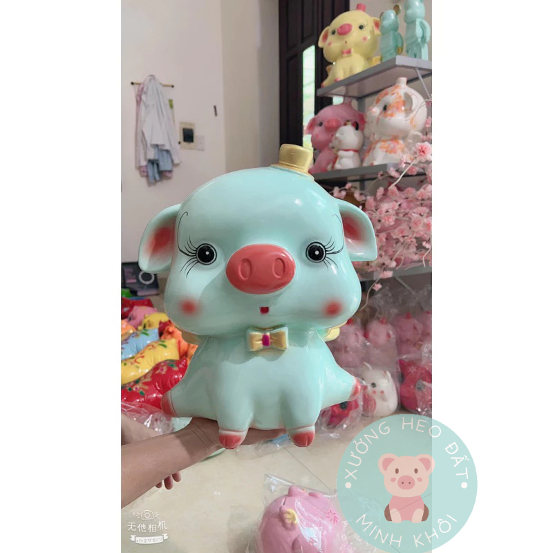 Lợn/Heo Đất thiên thần cánh tiên thạch cao size khủng siêu xinh hot hit mẫu mới MINHKHOI SHOP