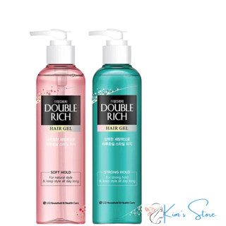 Sịt giữ nếp tóc double rich hair gel soft hold /hard hold 250ml chai gel giữ nếp tóc doublerich