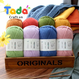 Len yaoh wool móc khăn, nón, áo sợi 3mm cuộn 100g