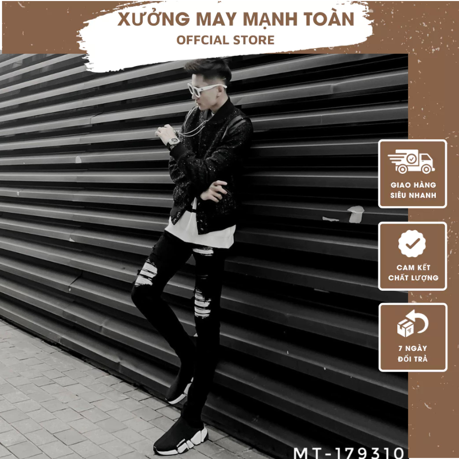 Áo teddy bomber kim tuyến phối viền da cao cấp chống bong chuẩn hàng tàu
