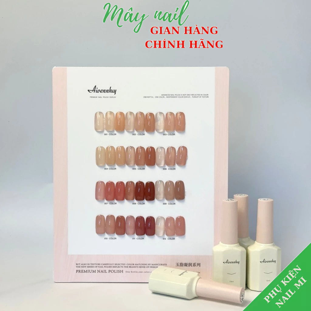 Sét sơn thạch 12 màu Aivennhuy tặng kèm bảng màu