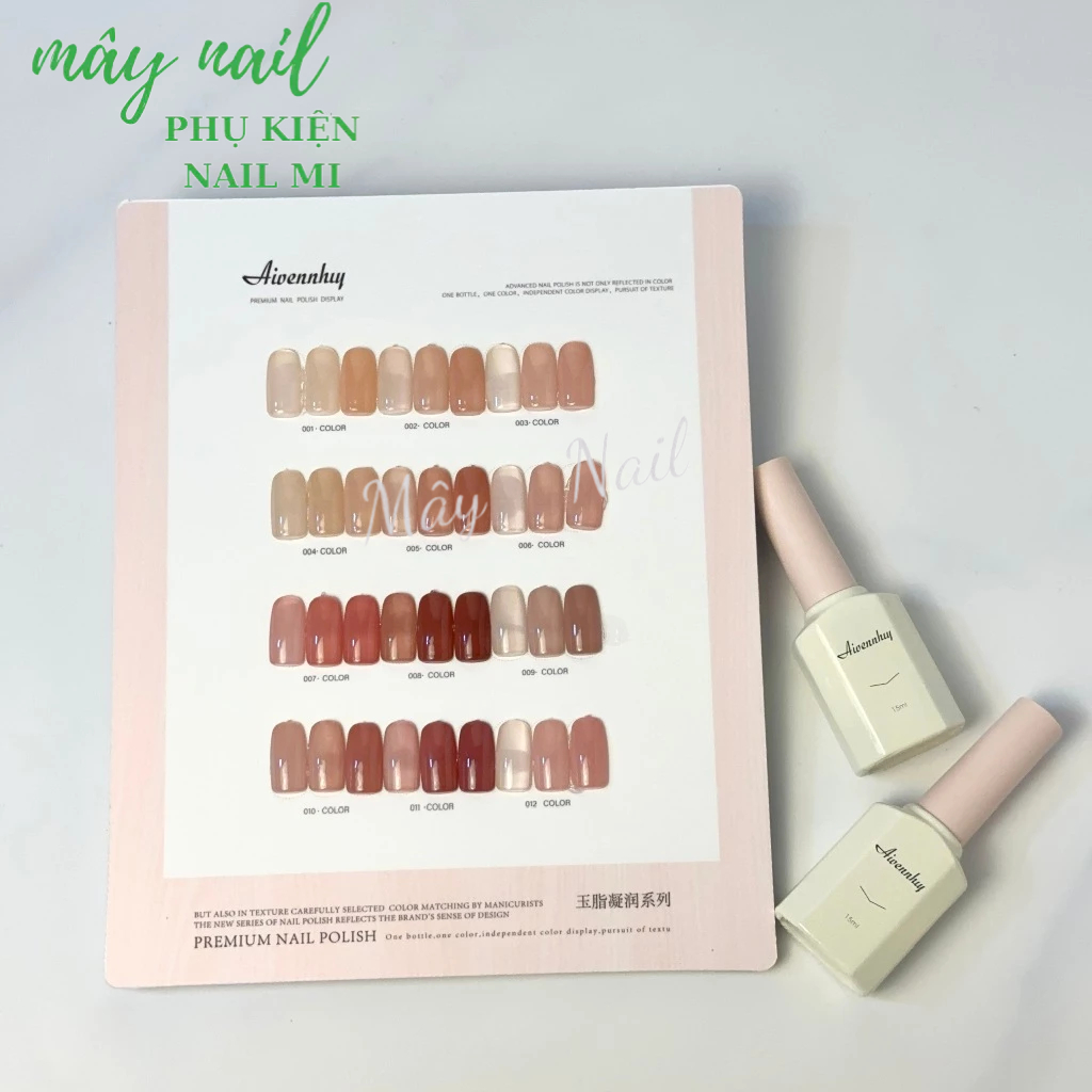 Sét sơn thạch 12 màu Aivennhuy tặng kèm bảng màu