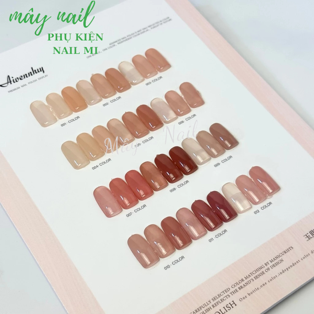 Sét sơn thạch 12 màu Aivennhuy tặng kèm bảng màu