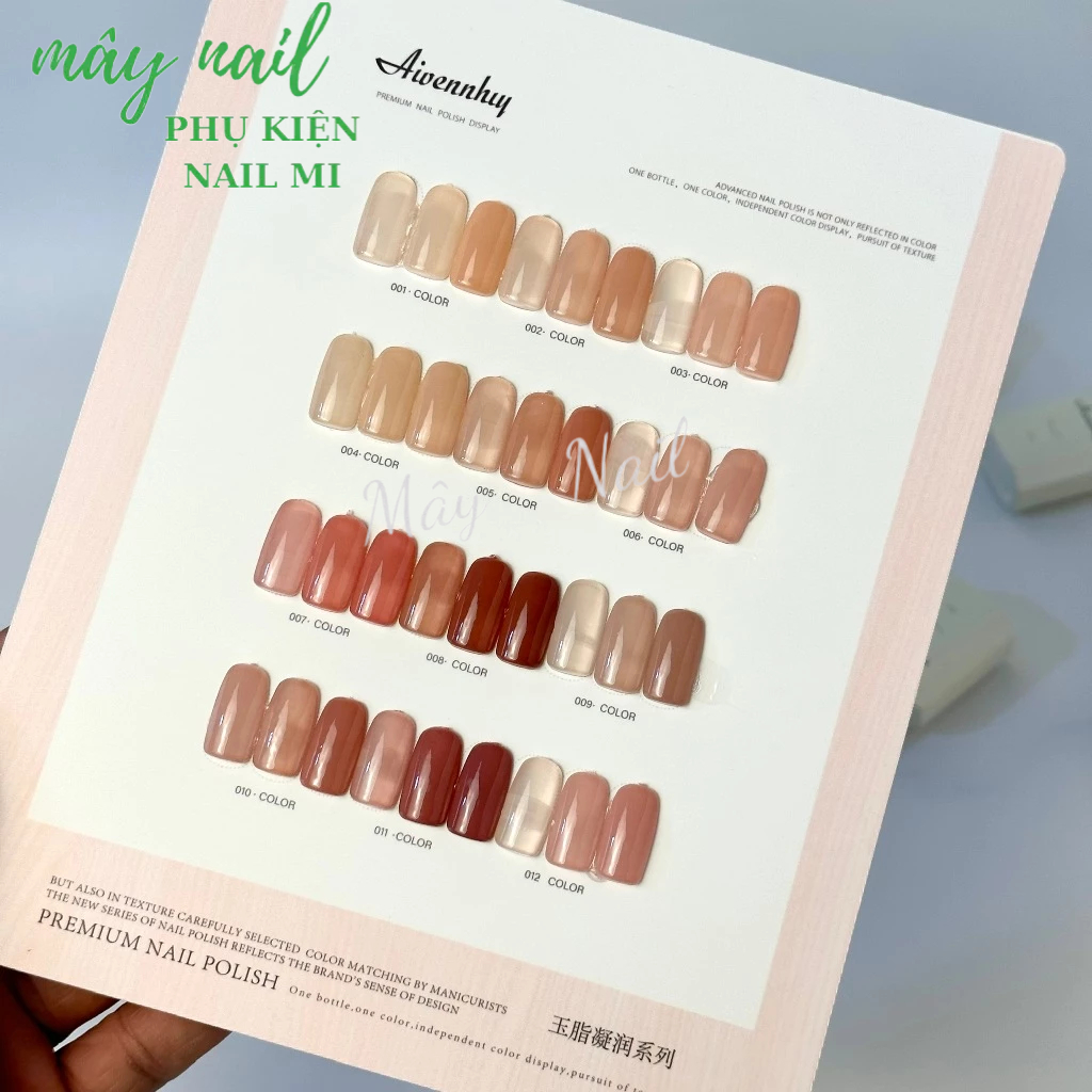 Sét sơn thạch 12 màu Aivennhuy tặng kèm bảng màu