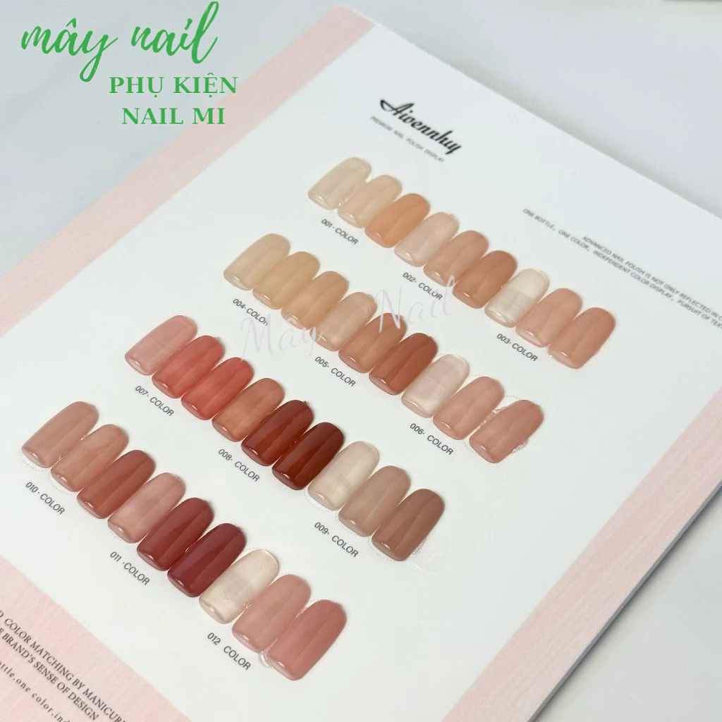 Sét sơn thạch 12 màu Aivennhuy tặng kèm bảng màu